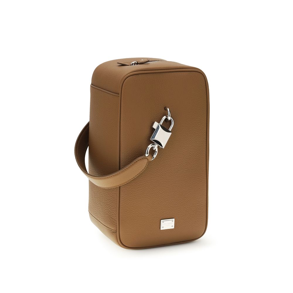 Borsa Dolce & Gabbana in pelle di vitello marrone Bos Taurus