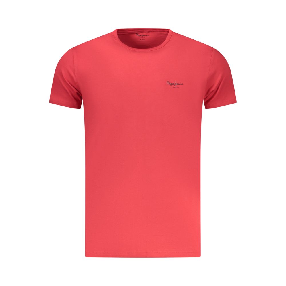 T-Shirt da uomo in cotone rosso Pepe Jeans