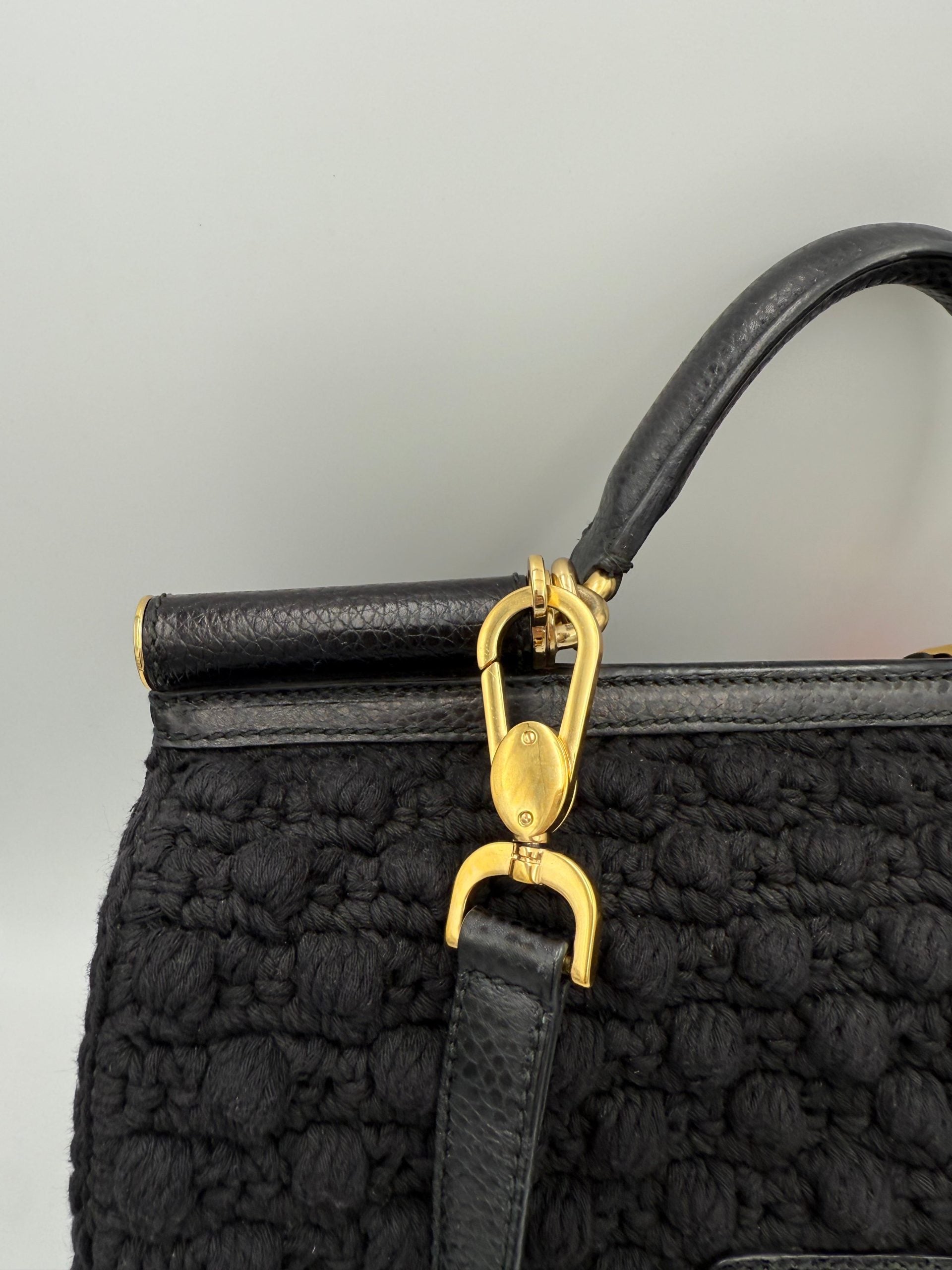 Dolce & Gabbana DOLCE & GABBANA Borsa Sicily in Pitone e Macramè