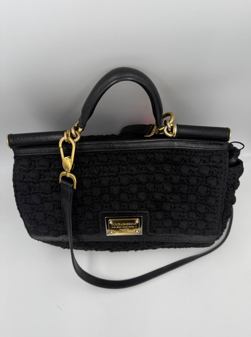 Dolce & Gabbana DOLCE & GABBANA Borsa Sicily in Pitone e Macramè