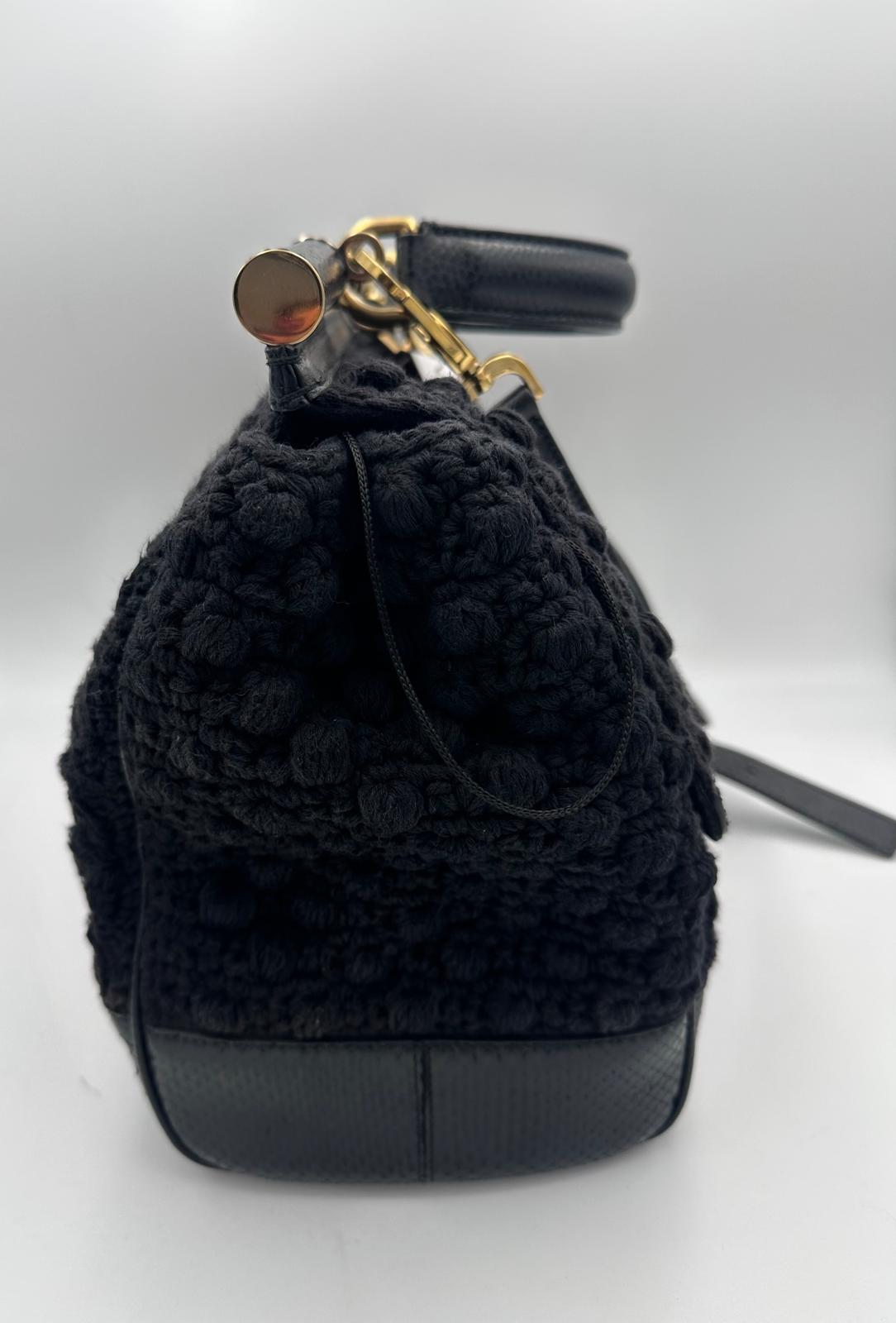 Dolce & Gabbana DOLCE & GABBANA Borsa Sicily in Pitone e Macramè