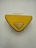 Prada PRADA Portamonete Giallo Saffiano