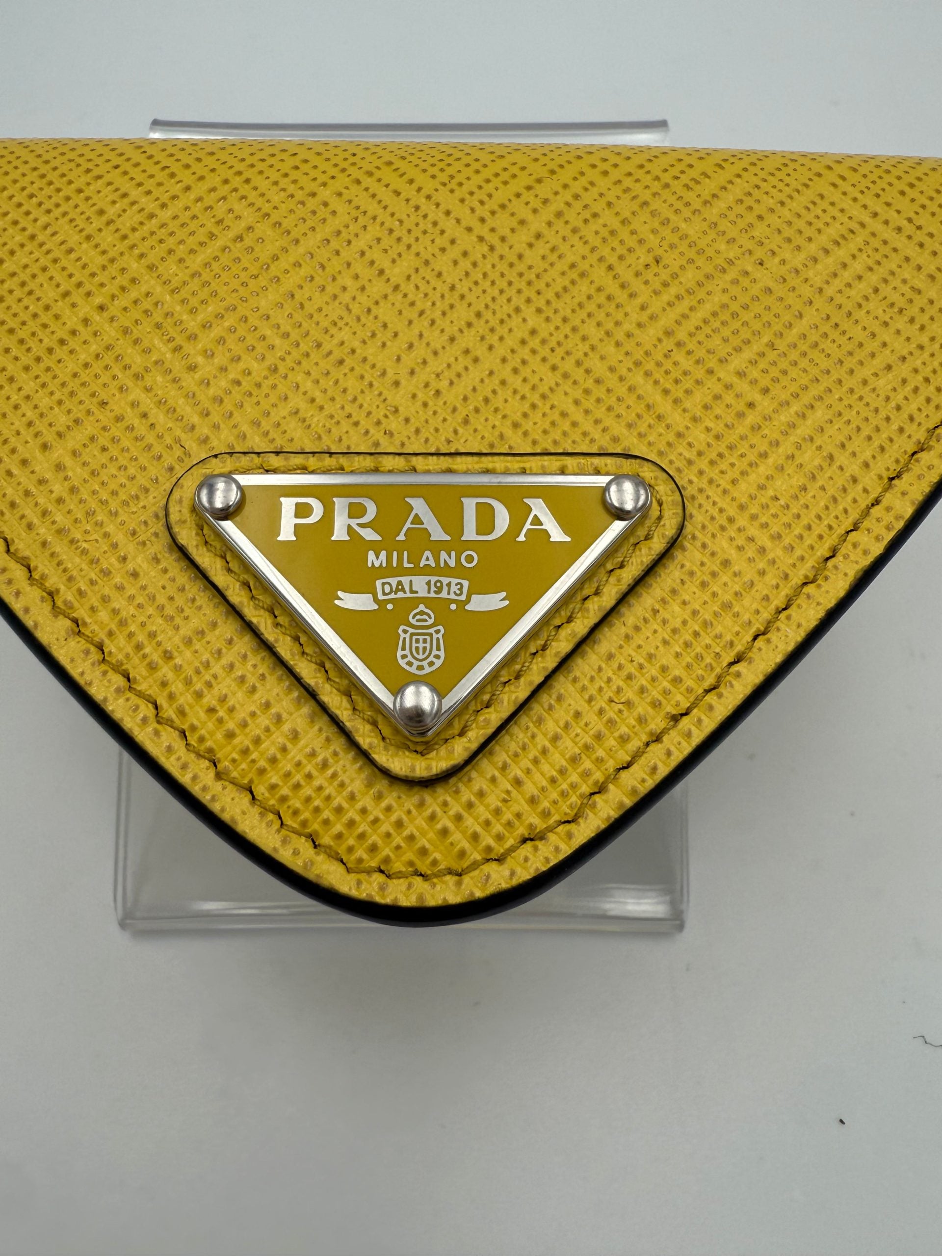 Prada PRADA Portamonete Giallo Saffiano