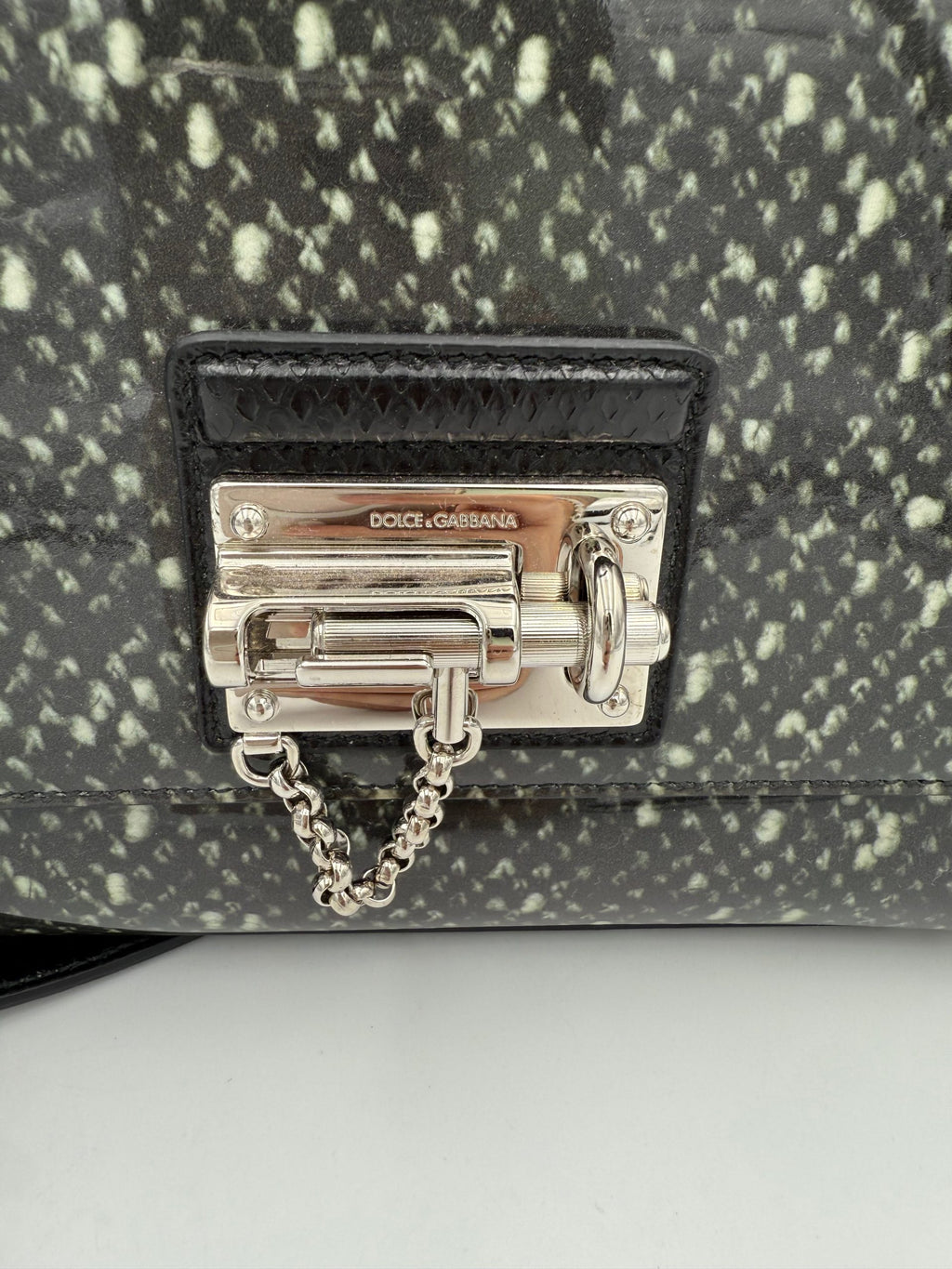 Dolce & Gabbana DOLCE & GABBANA Borsa a Mano Monica in Pitone e Vernice