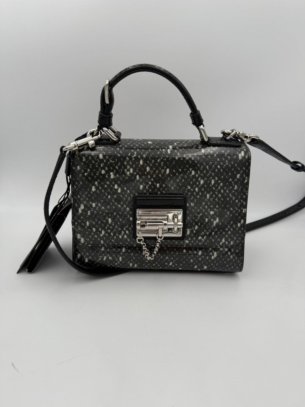 Dolce & Gabbana DOLCE & GABBANA Borsa a Mano Monica in Pitone e Vernice