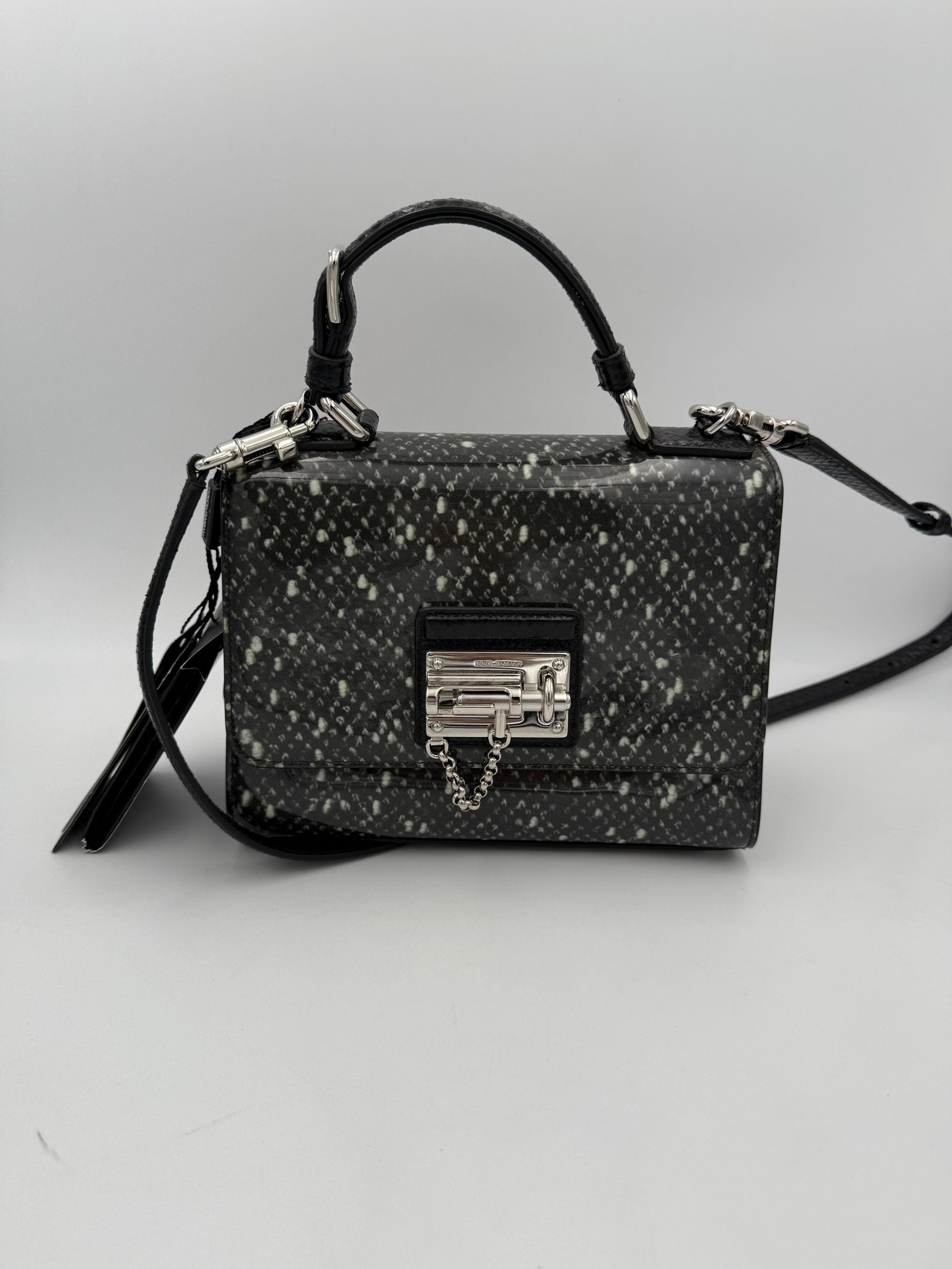 Dolce & Gabbana DOLCE & GABBANA Borsa a Mano Monica in Pitone e Vernice