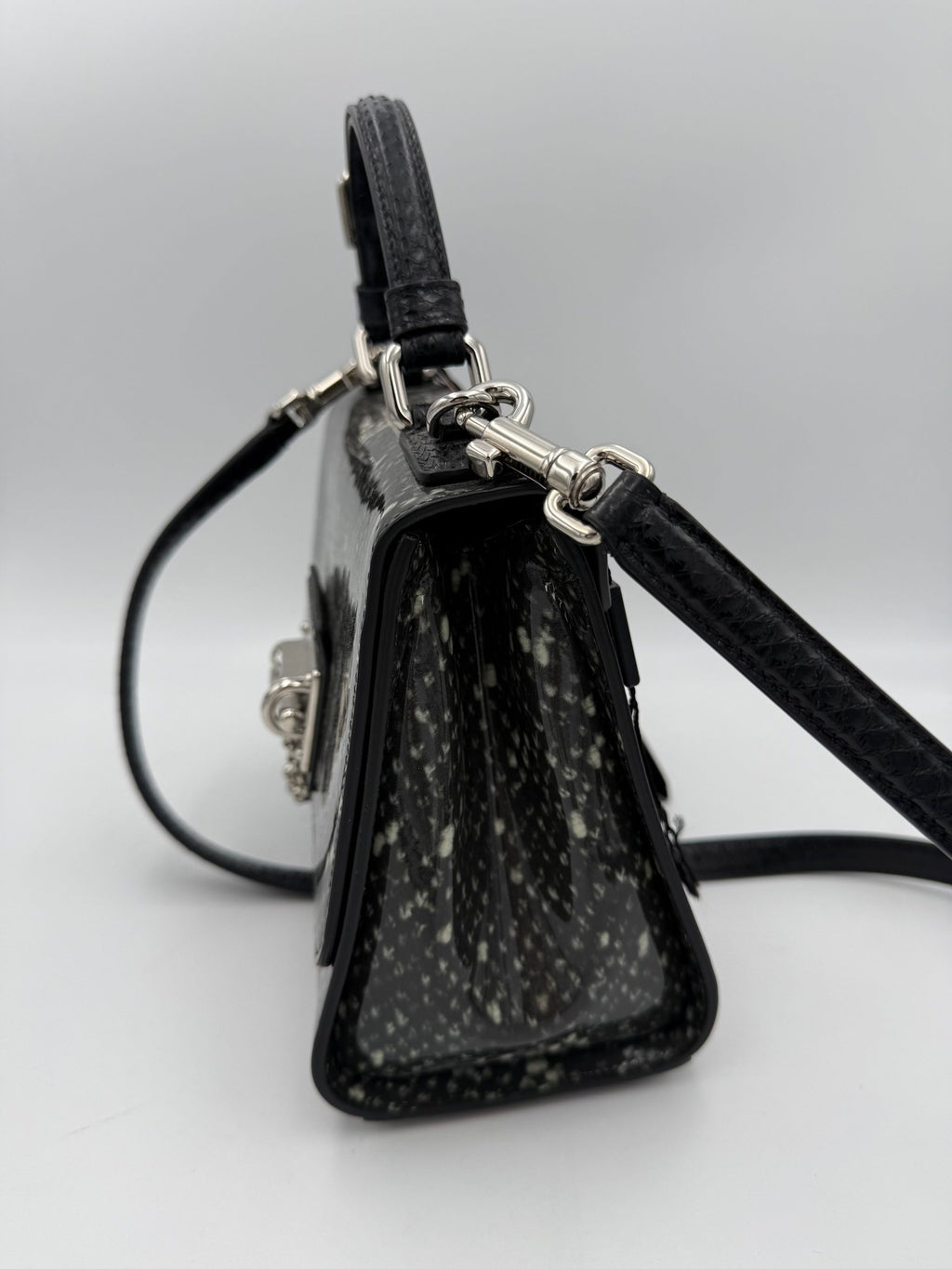 Dolce & Gabbana DOLCE & GABBANA Borsa a Mano Monica in Pitone e Vernice
