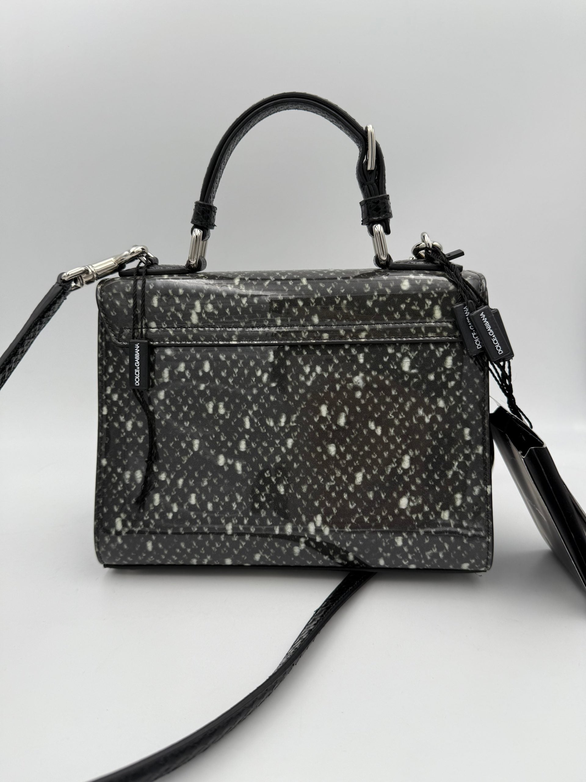 Dolce & Gabbana DOLCE & GABBANA Borsa a Mano Monica in Pitone e Vernice