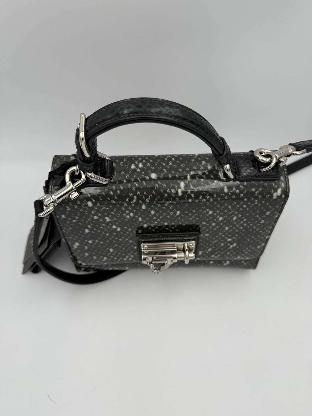 Dolce & Gabbana DOLCE & GABBANA Borsa a Mano Monica in Pitone e Vernice