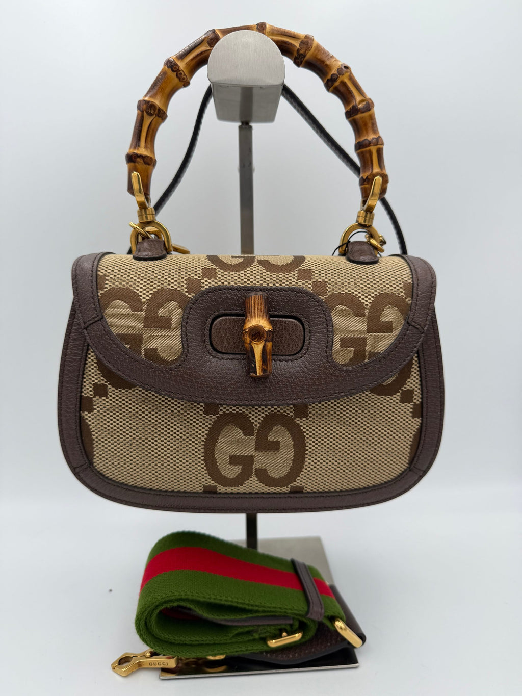 Gucci GUCCI BAMBOO 1947 Borsa a mano in tela GG