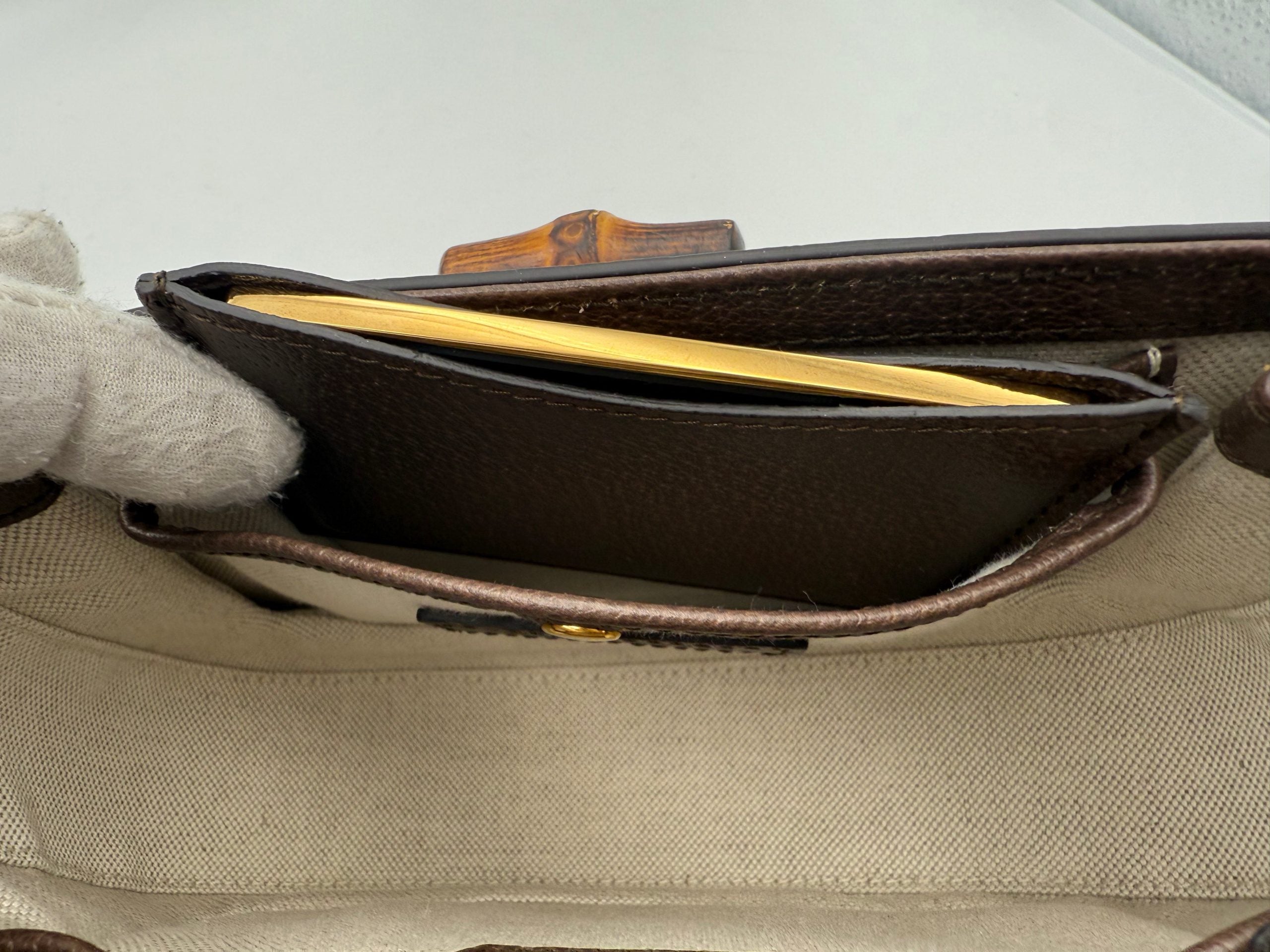 Gucci GUCCI BAMBOO 1947 Borsa a mano in tela GG