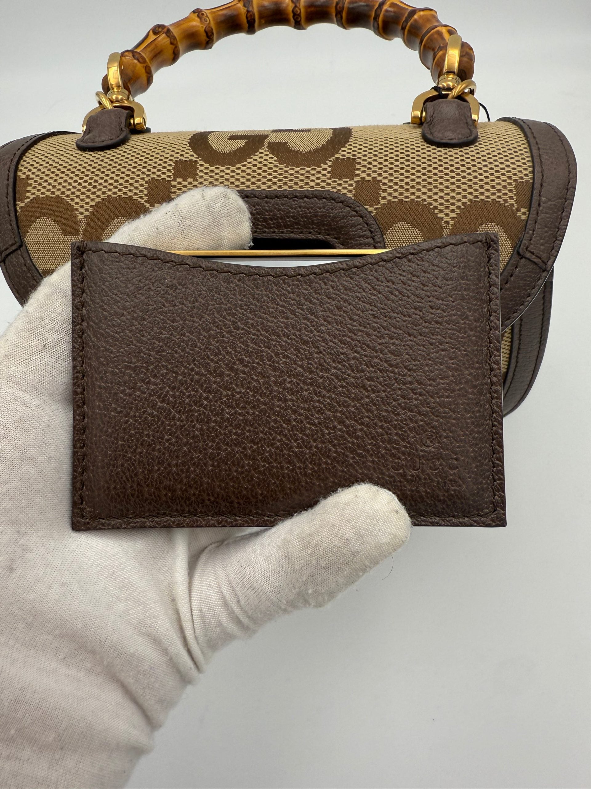 Gucci GUCCI BAMBOO 1947 Borsa a mano in tela GG