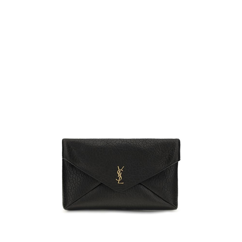 Borsa a Spalla Saint Laurent Nera in Pelle di Agnello Ovis Aries