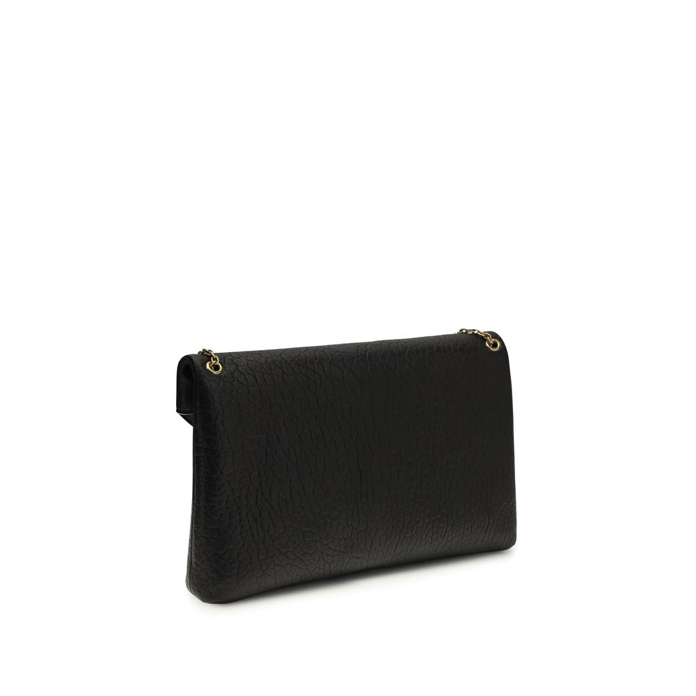 Borsa a Spalla Saint Laurent Nera in Pelle di Agnello Ovis Aries