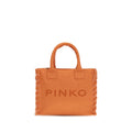 PINKO Borsa a Spalla in Cotone Arancione