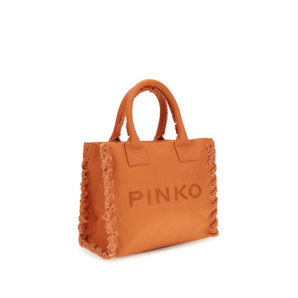 PINKO Borsa a Spalla in Cotone Arancione