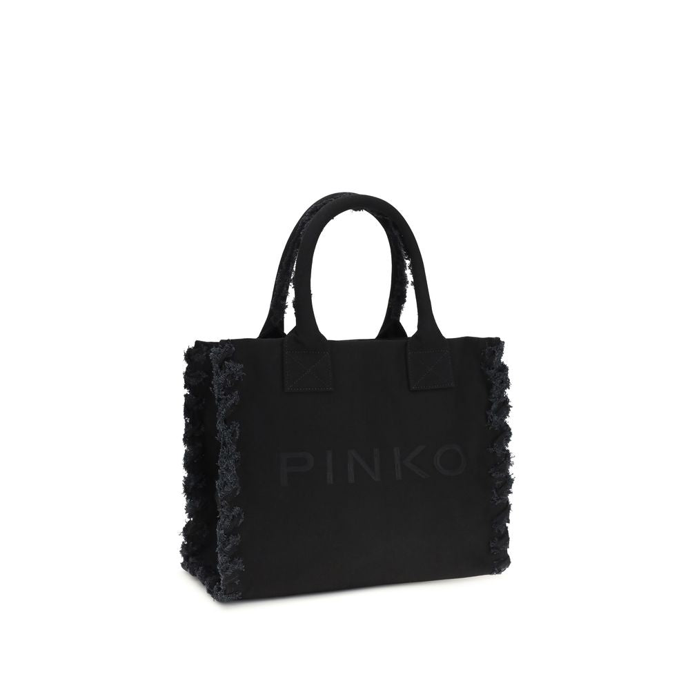 Borsa a Spalla PINKO in Cotone Nero