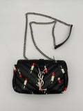 Saint Laurent MINI COLLEGE Borsa A Spalla In Pelle Lucida