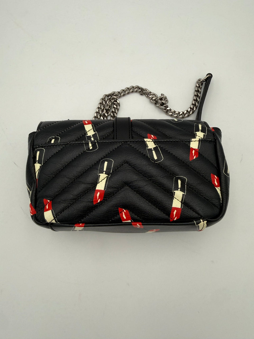 Saint Laurent MINI COLLEGE Borsa A Spalla In Pelle Lucida