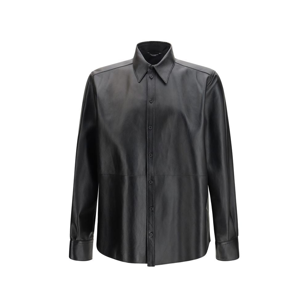 Camicia di pelle nera Dolce & Gabbana