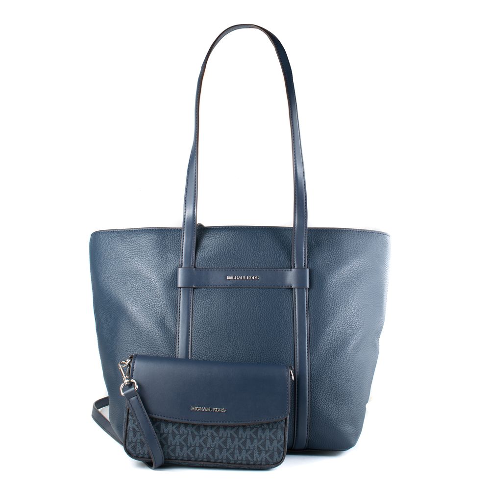 Borsa in pelliccia blu Michael Kors