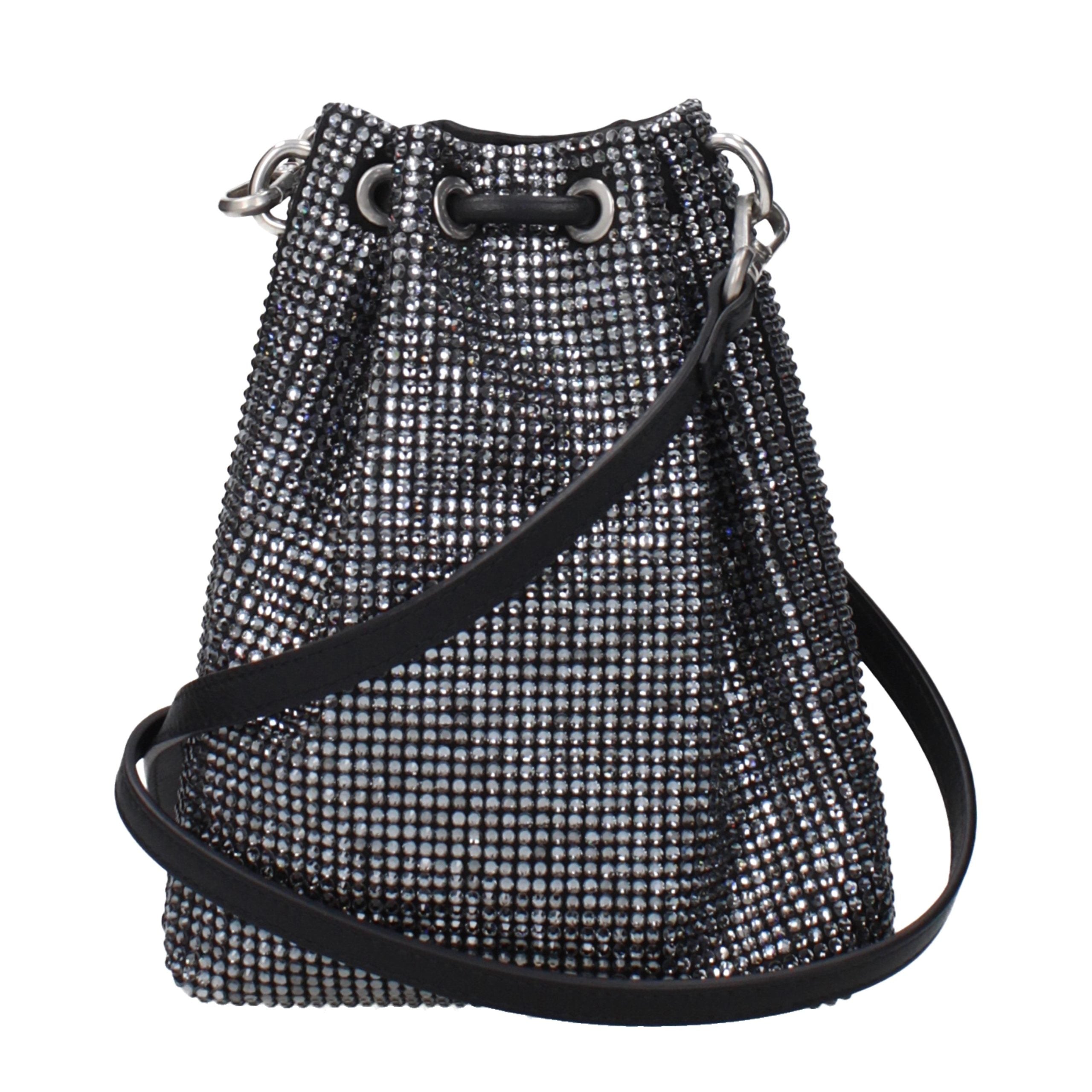 Jimmy Choo Black Satin Crossbody Bag