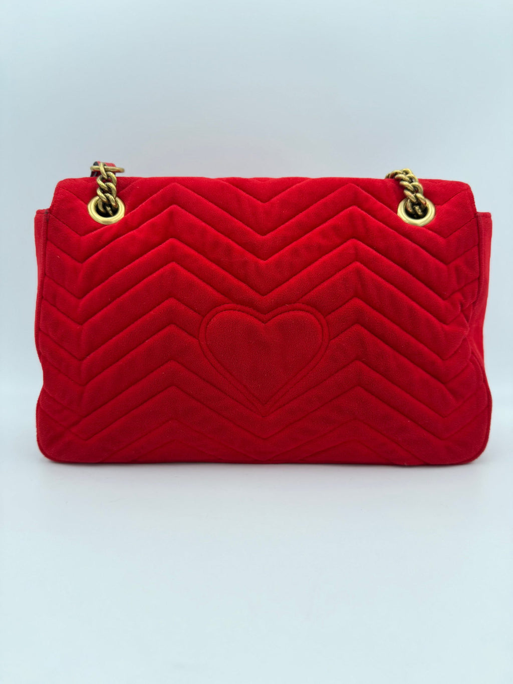 Gucci GUCCI MARMONT Borsa a mano in velluto rosso
