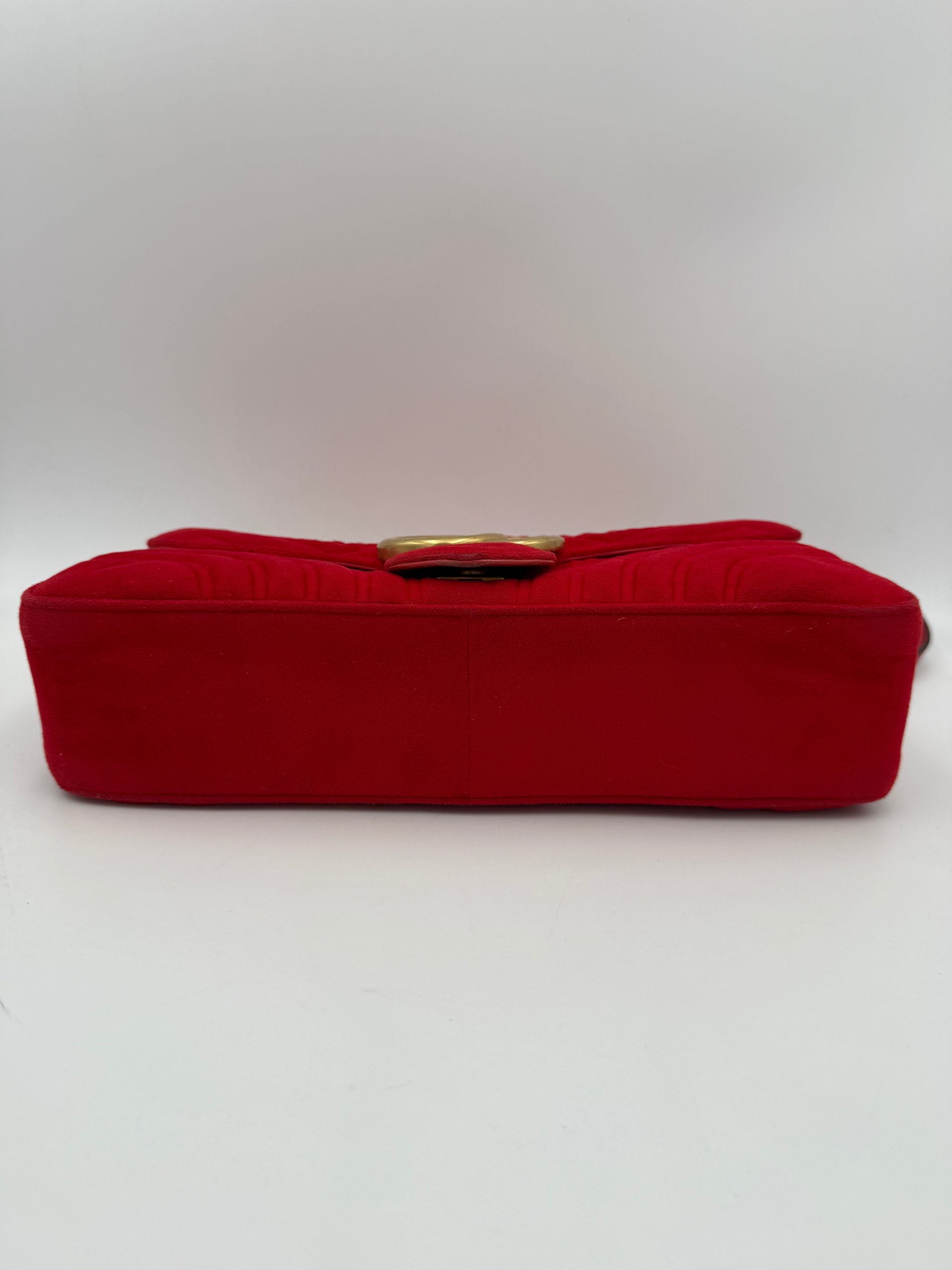 Gucci GUCCI MARMONT Borsa a mano in velluto rosso