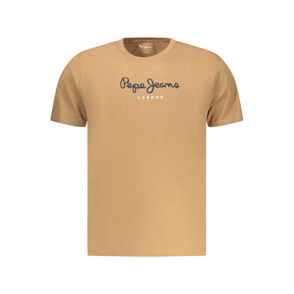 Pepe Jeans T-shirt da Uomo in Cotone Marrone