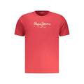 T-shirt da uomo in cotone Rosso Pepe Jeans