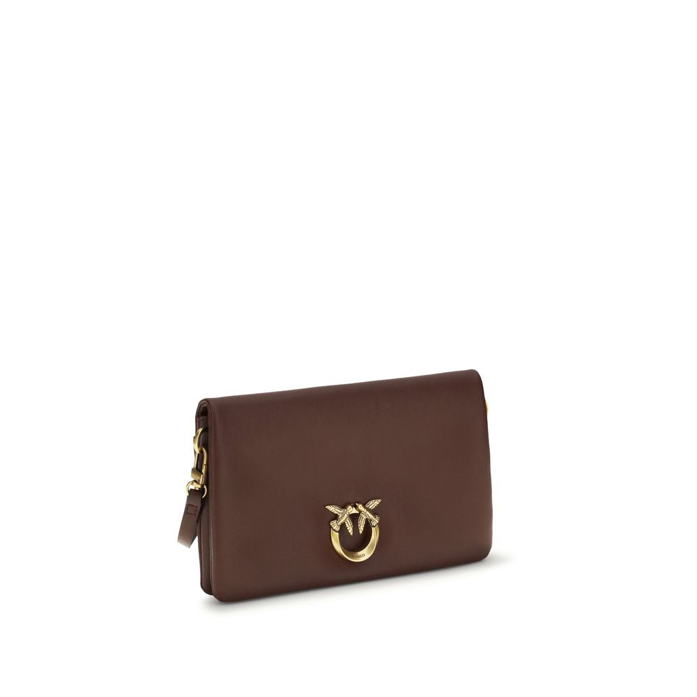 Borsa a spalla PINKO in pelle di vitello viola Bos Taurus