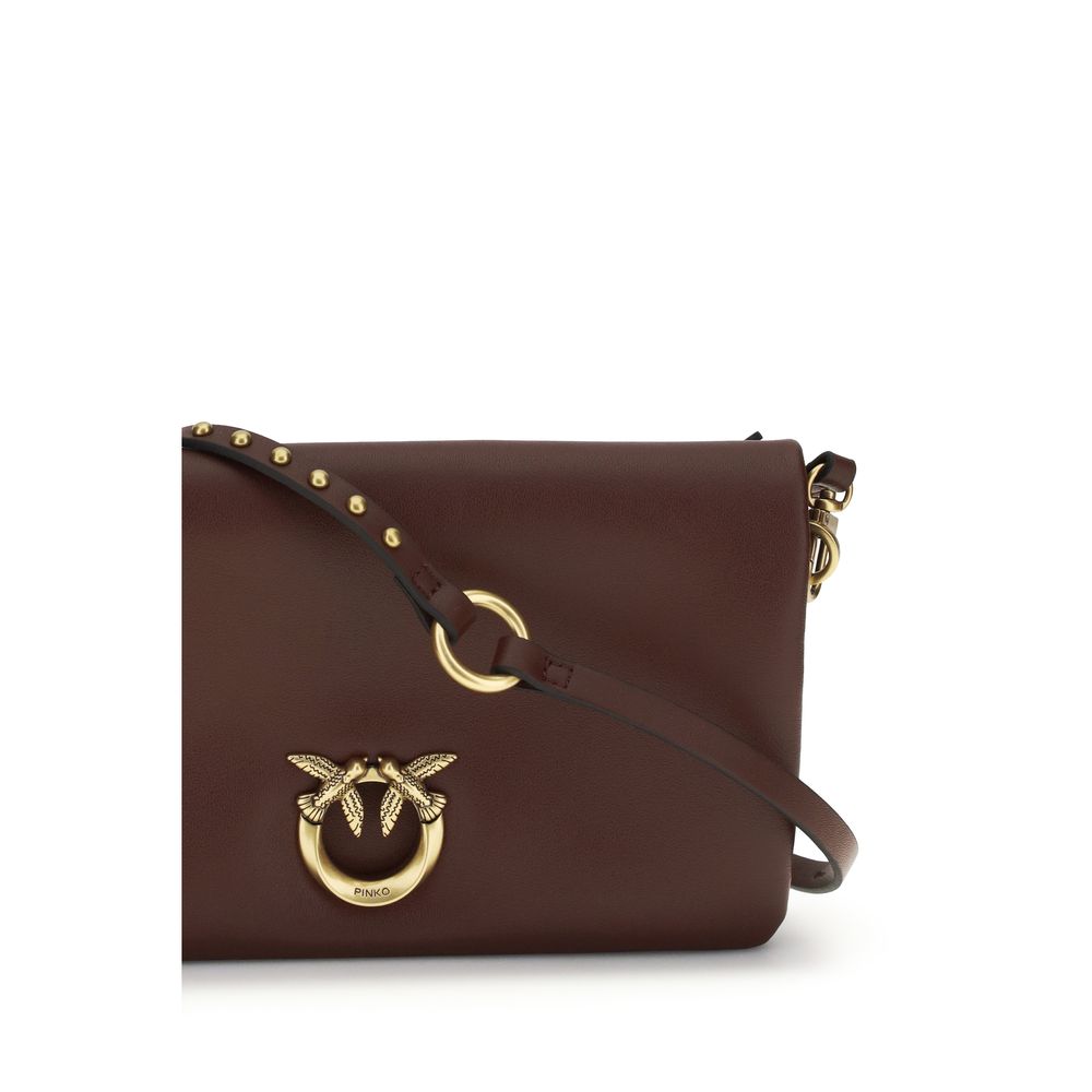 Borsa a spalla PINKO in pelle di vitello viola Bos Taurus