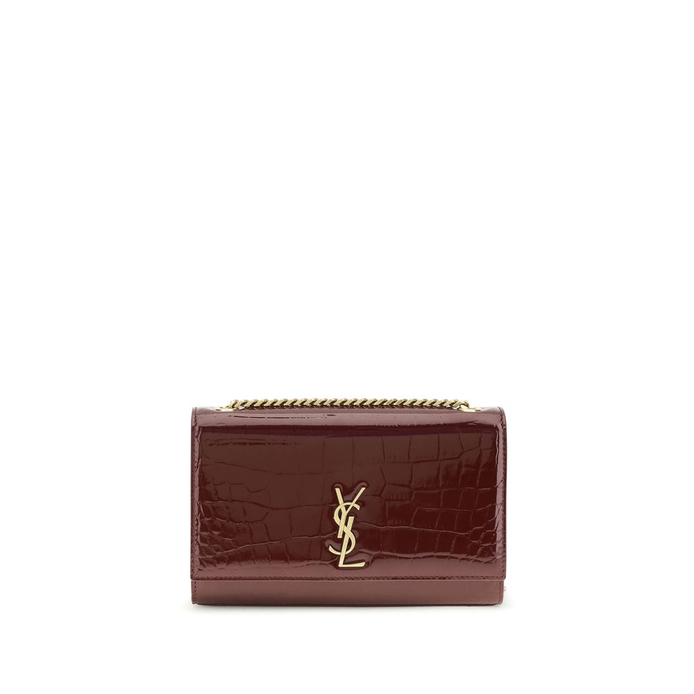 Borsa a tracolla Saint Laurent Bordeaux in pelle di vitello Bos Taurus