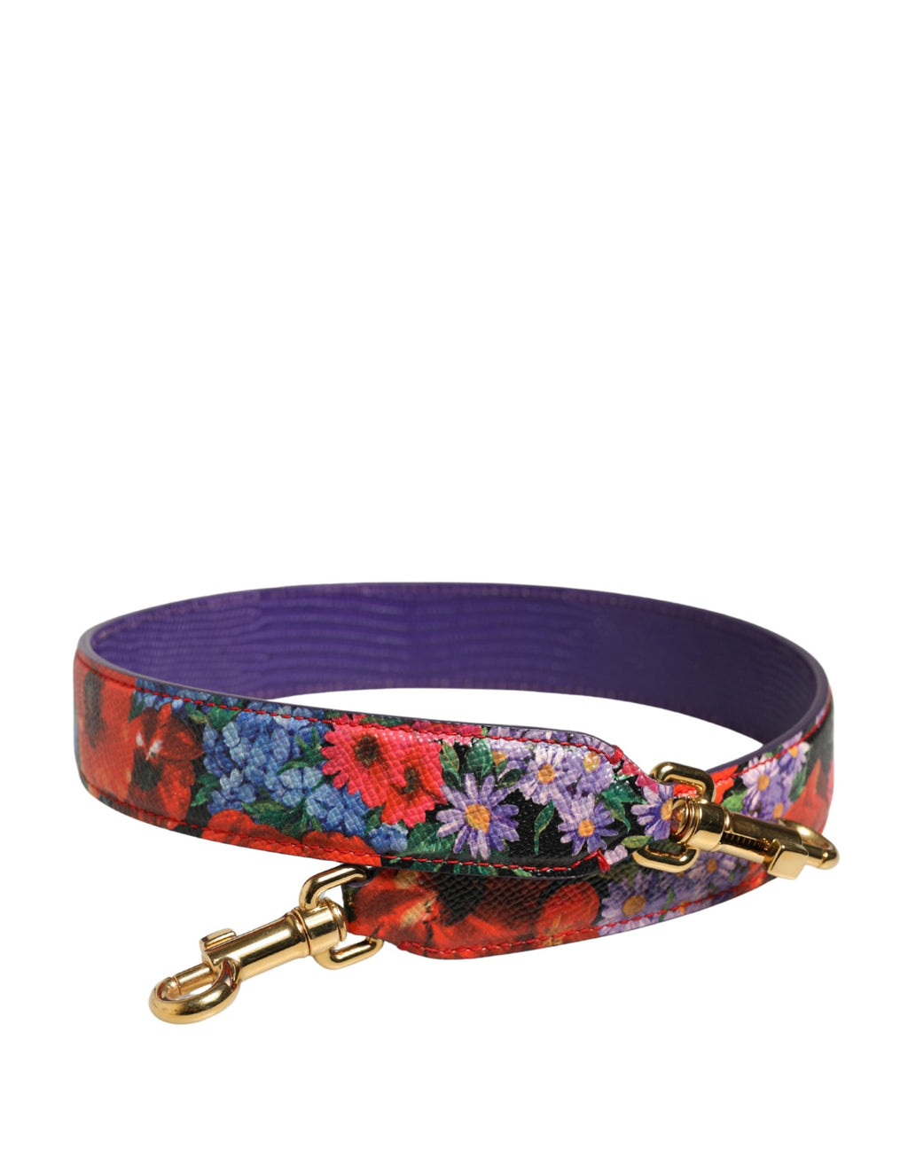 Tracolla per Borsa in Pelle Floreale Multicolore Dolce & Gabbana