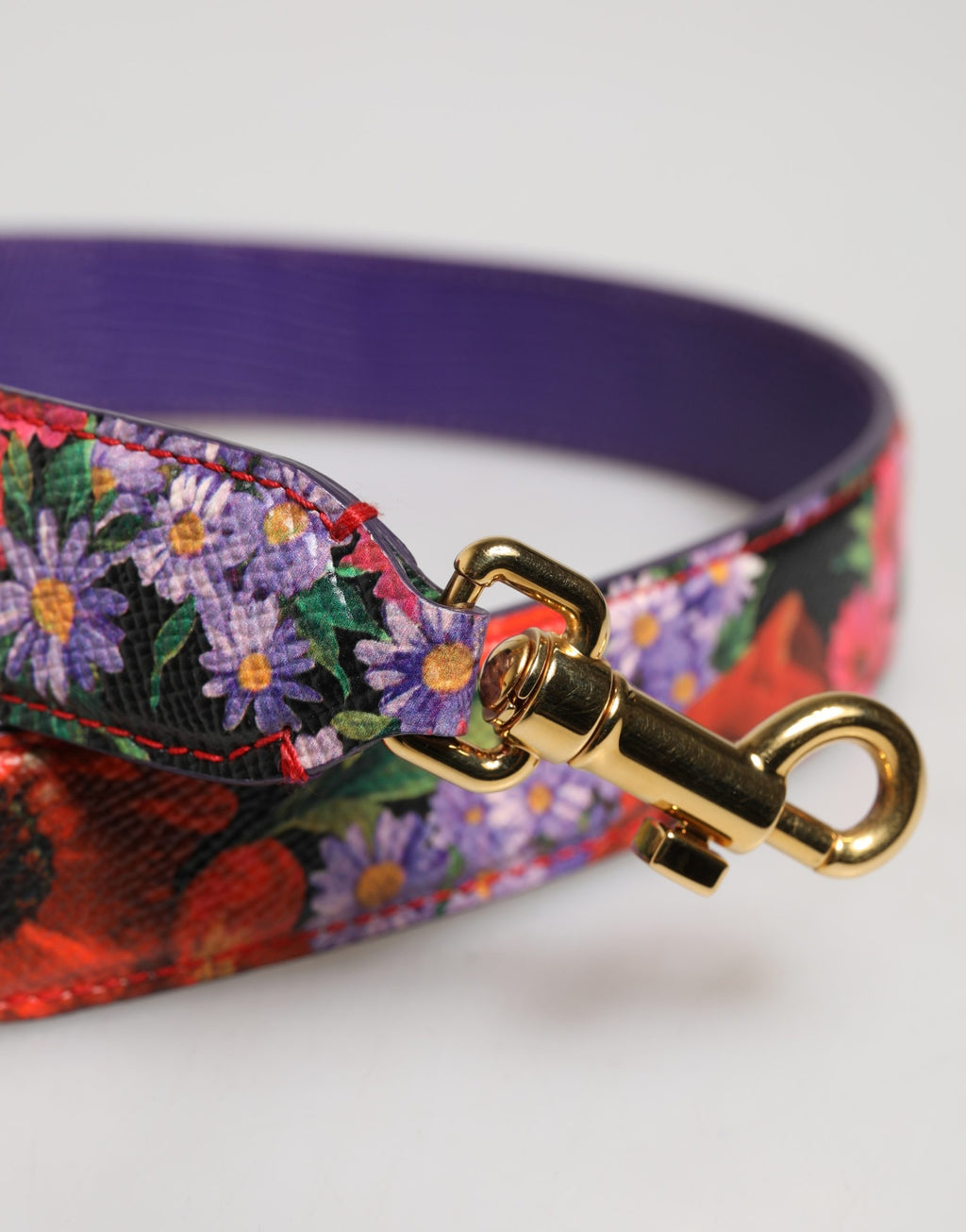 Tracolla per Borsa in Pelle Floreale Multicolore Dolce & Gabbana
