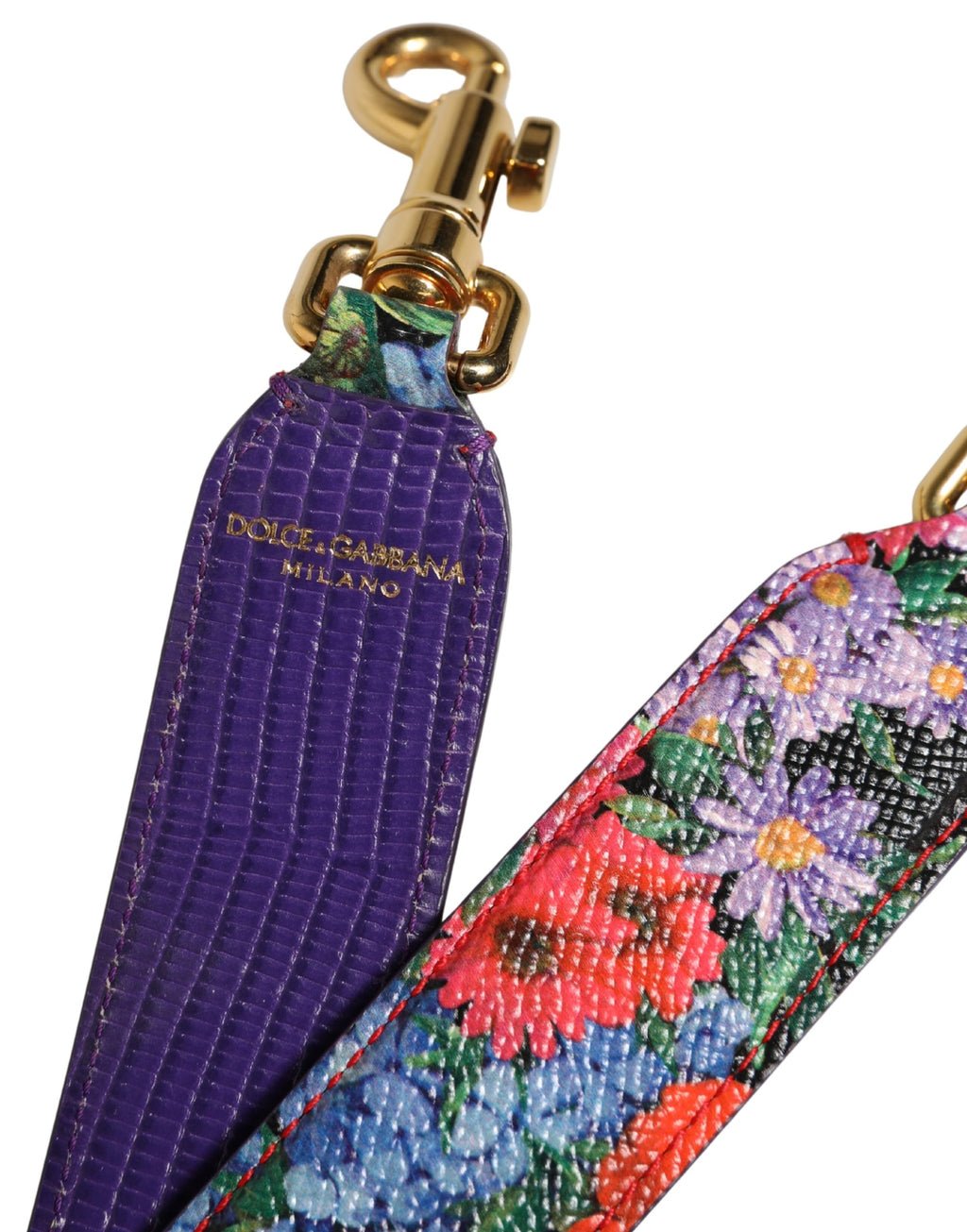 Tracolla per Borsa in Pelle Floreale Multicolore Dolce & Gabbana