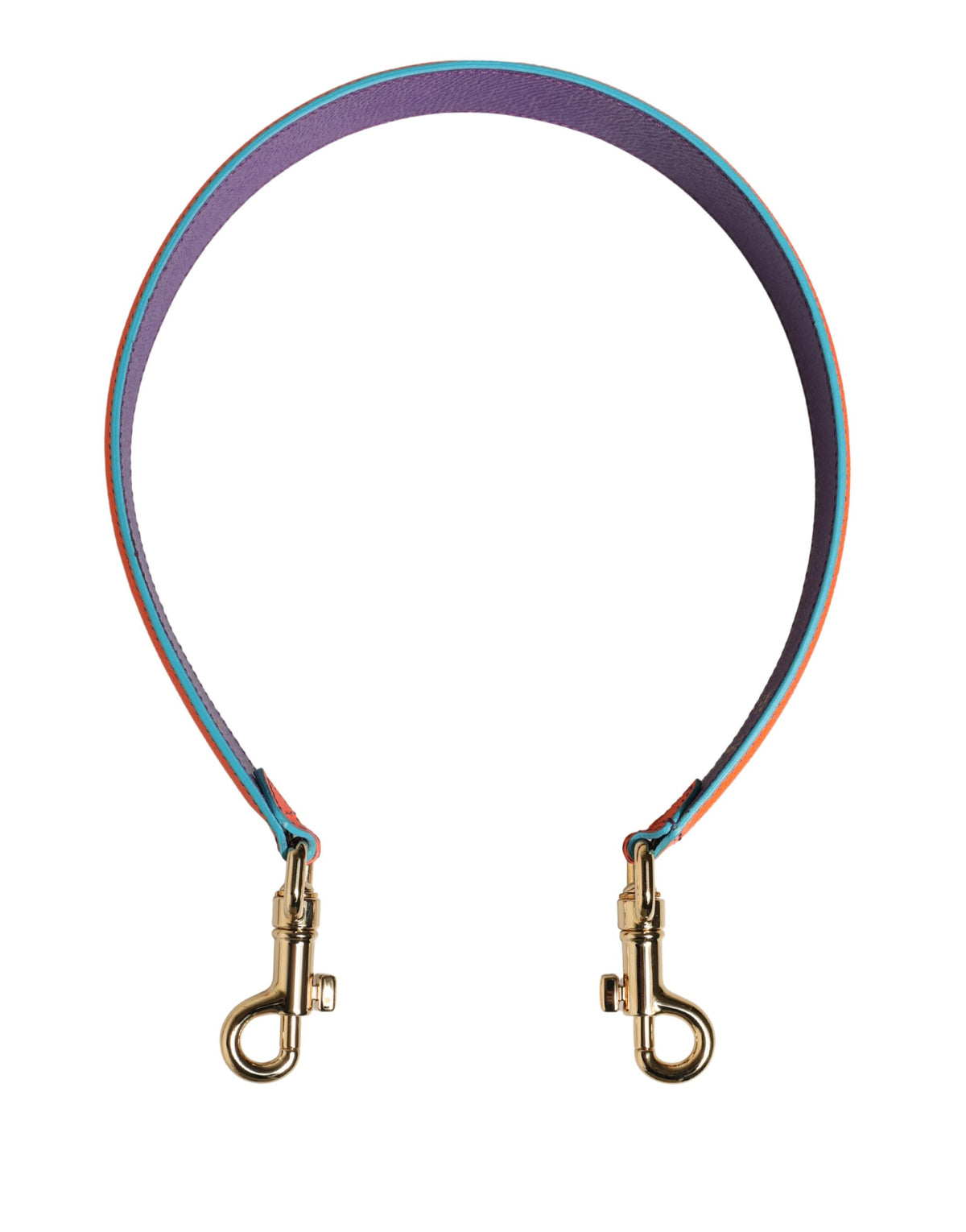 Tracolla in pelle di vitello arancione e viola Dolce & Gabbana