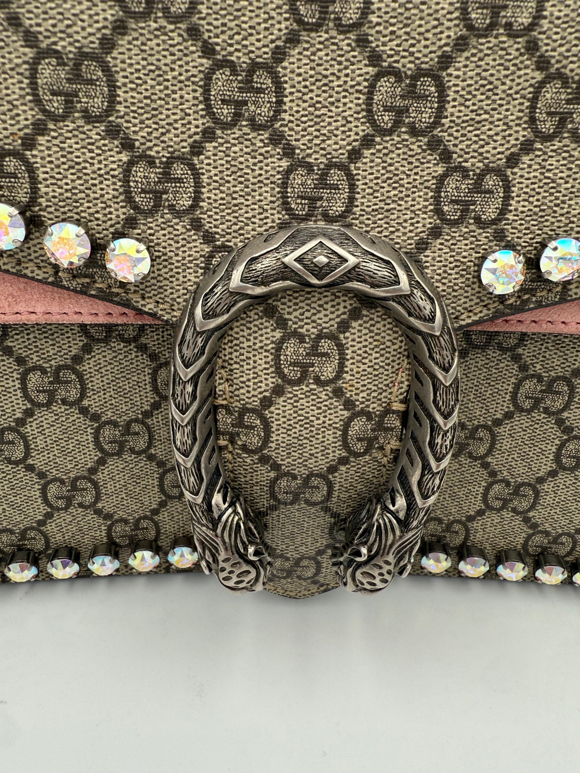 Borsa a mano Gucci DIONYSUS GG Supreme con Diamanti