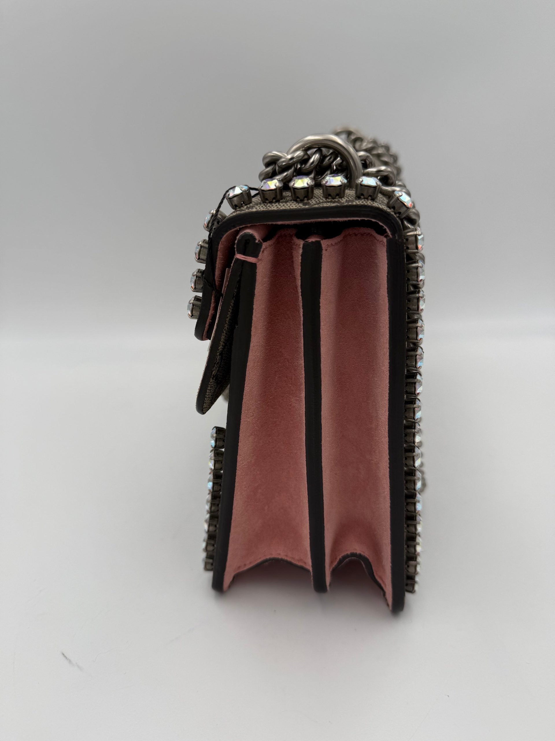Borsa a mano Gucci DIONYSUS GG Supreme con Diamanti