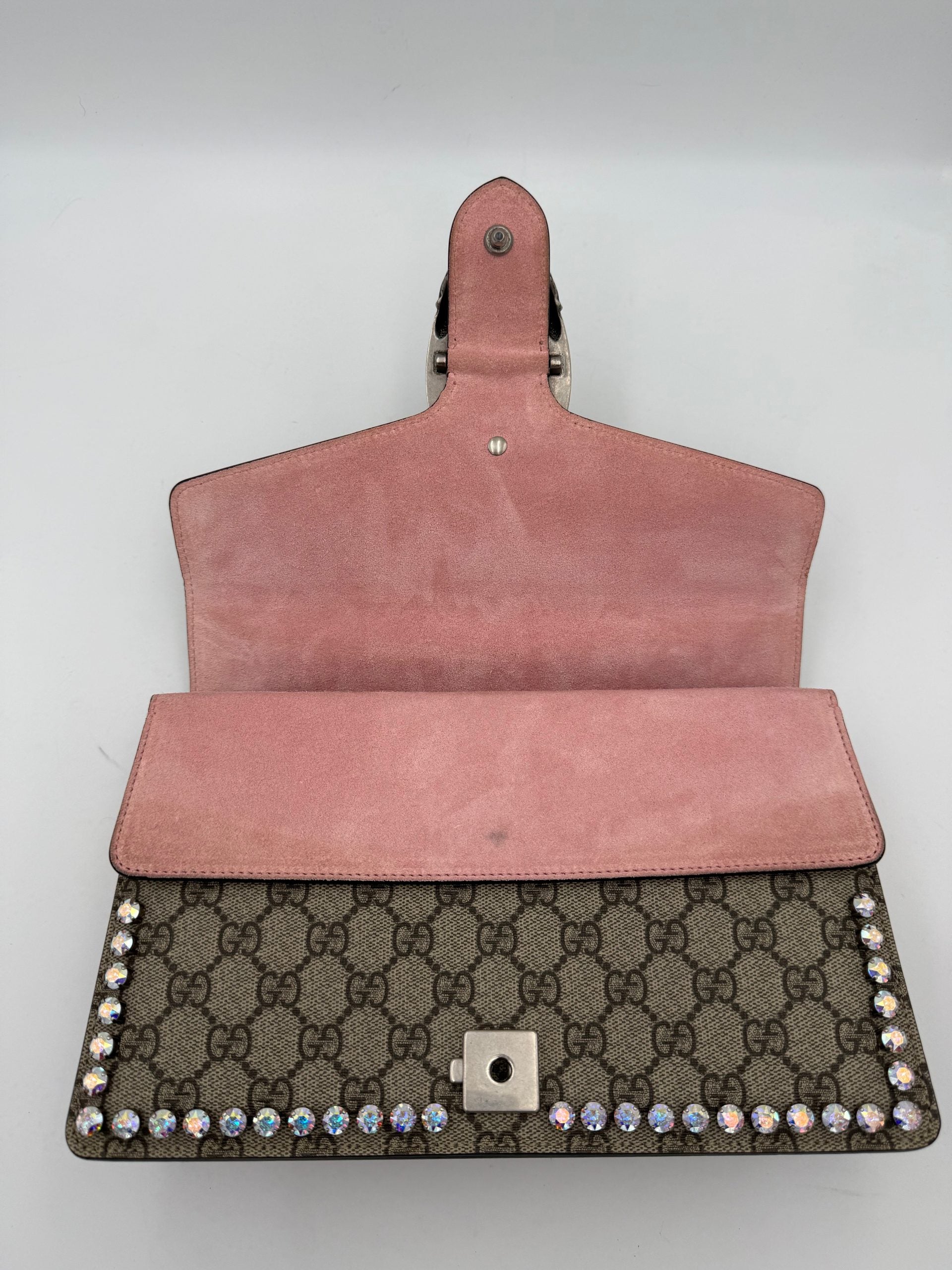 Borsa a mano Gucci DIONYSUS GG Supreme con Diamanti