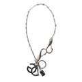 Dolce & Gabbana Silver Tone DG Logo Keychain Key Holder Bag Charm Keyring