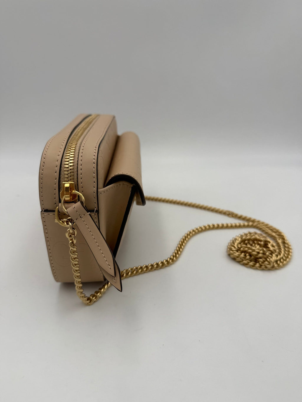 Gucci GUCCI GG Jumbo Borsa a Tracolla Beige con Tasca Frontale