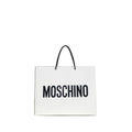 Borsa Moschino in pelle di vitello bianca Bos Taurus