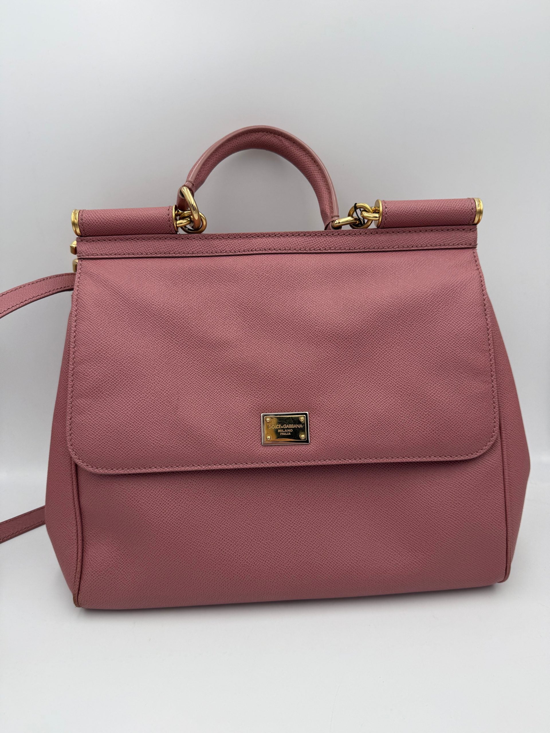 Dolce & Gabbana DOLCE & GABBANA SICILY Borsa a Mano Grande Rosa