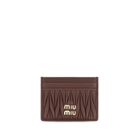 Miu Miu Bordeaux Lamb Ovis Aries Wallet