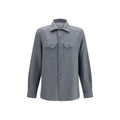 Brunello Cucinelli Gray Wool Oves Aries Shirt