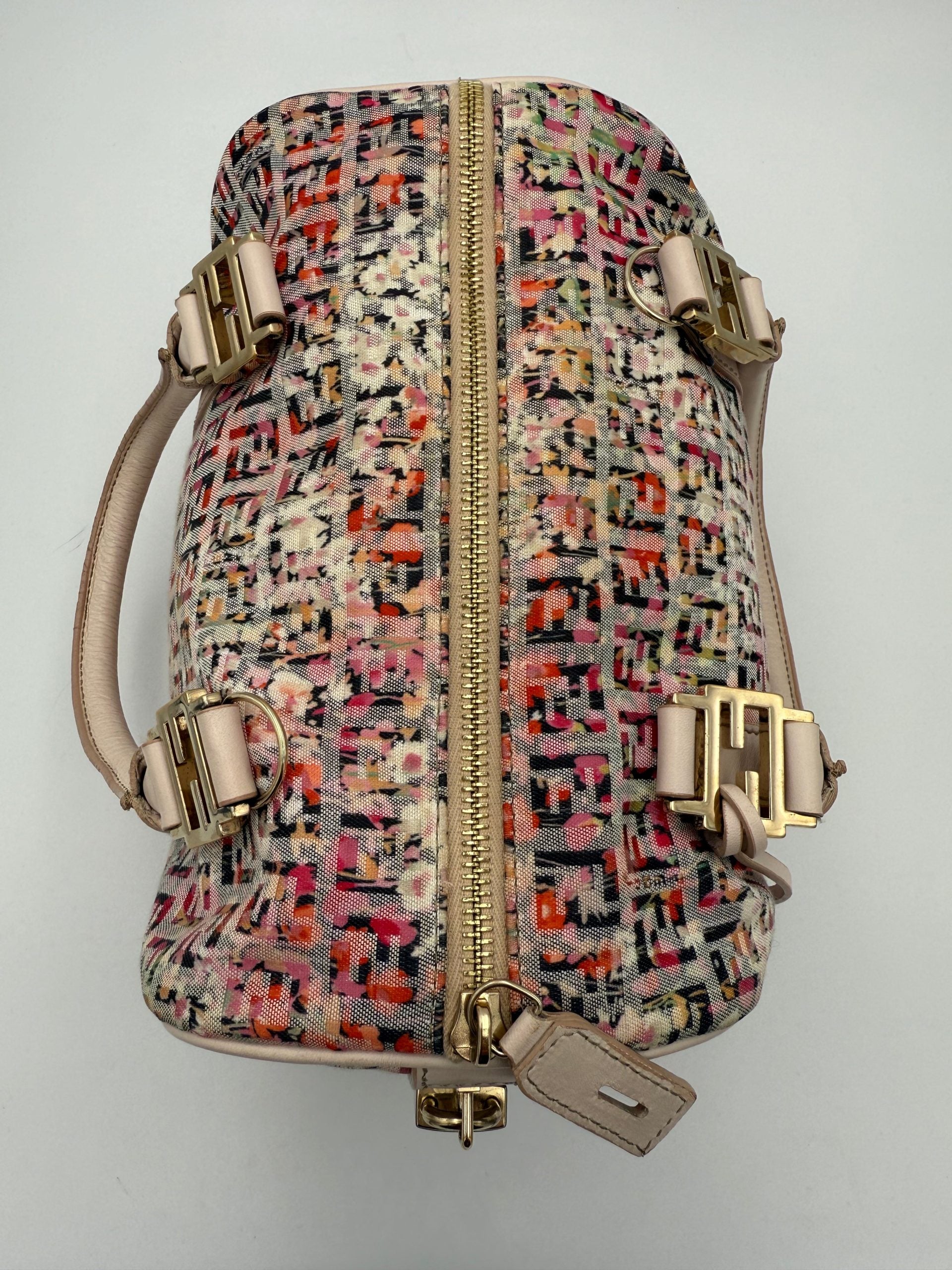 Fendi FENDI FF Canvas Flowers Handbag