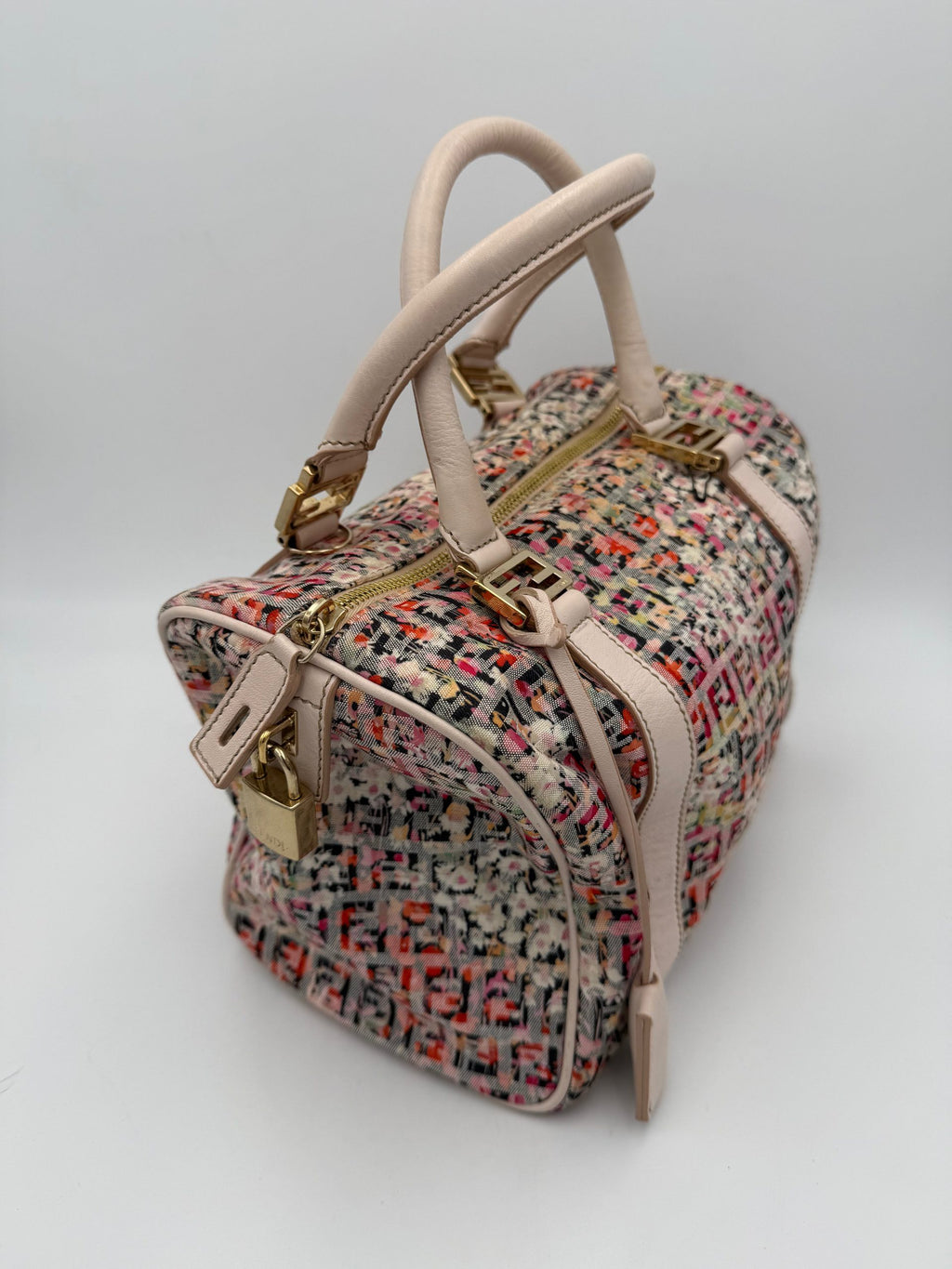 Fendi FENDI FF Canvas Flowers Handbag
