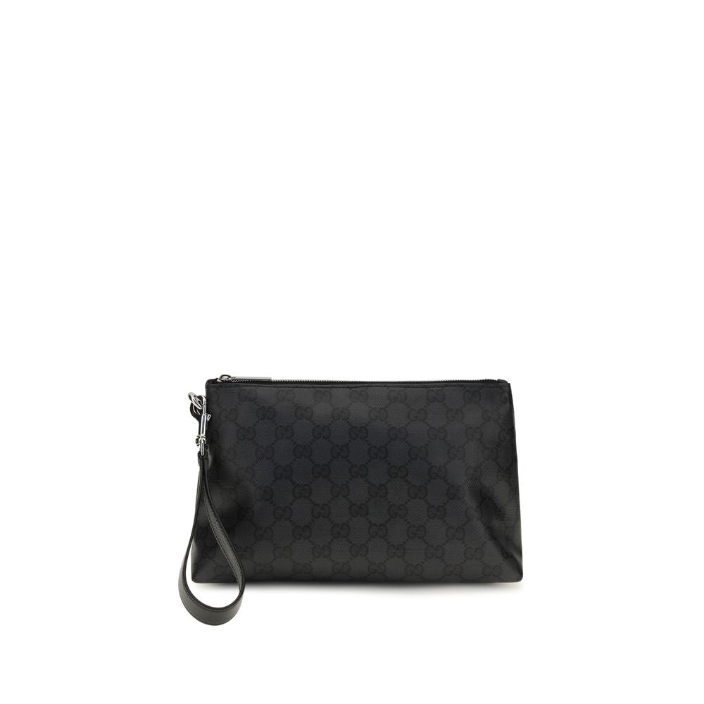 Gucci Black Fabric Clutch Bag