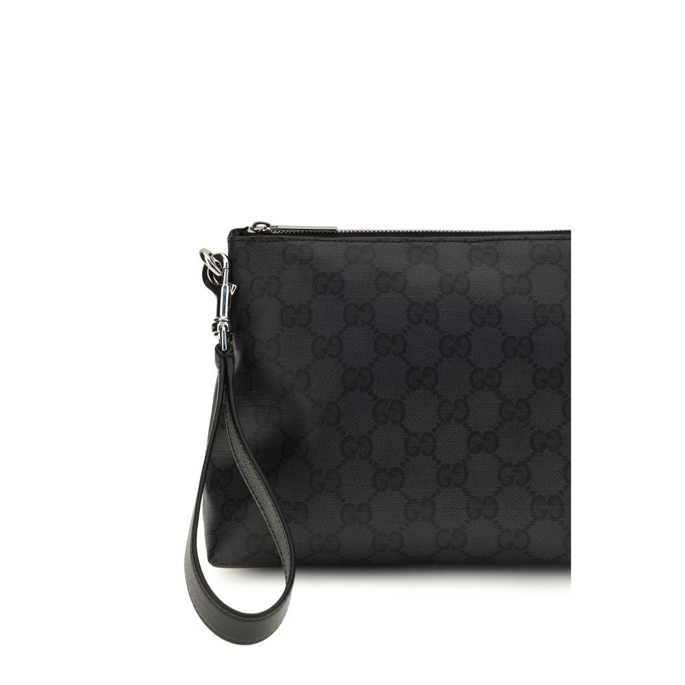 Gucci Black Fabric Clutch Bag